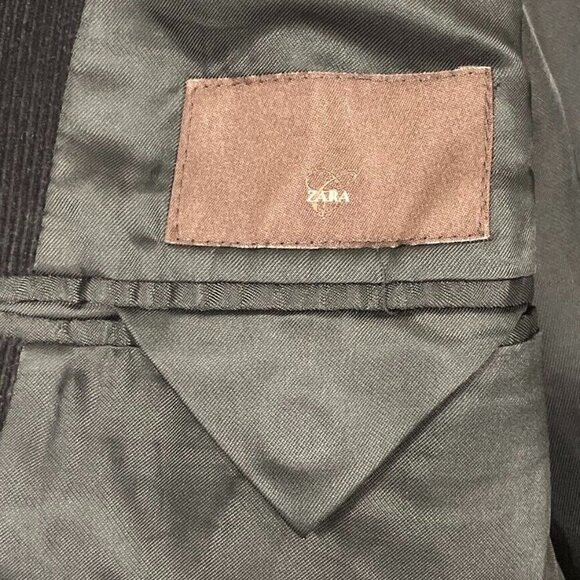 Zara Mens Corduroy Sports Coat Preppy Academia Wedding Old Money Classic 42 - Picture 7 of 8